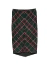 N°21 Tartan-pattern Midi Skirt In Multi