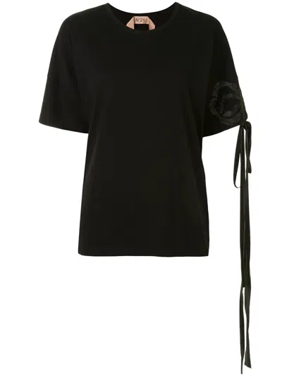 N°21 Tassel Detail T-shirt In Black