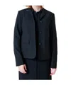 N°21 N21 Three Button Pinstripe Jacket In Black