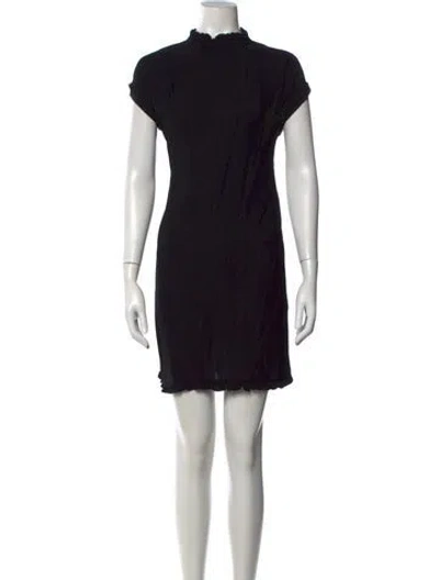 Pre-owned N°21 Tie Neck Mini Dress In Black