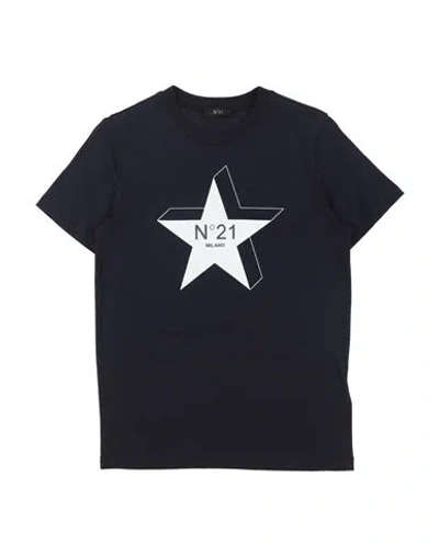 N°21 Babies' Toddler Boy T-shirt Midnight Blue Size 6 Cotton In Black