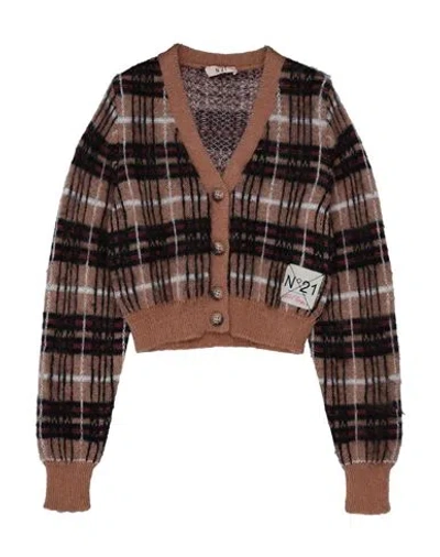 N°21 Babies' Toddler Girl Cardigan Camel Size 6 Acrylic, Nylon, Mohair Wool In Beige