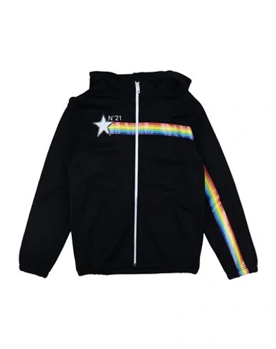 N°21 Babies' Toddler Girl Sweatshirt Black Size 4 Polyamide, Cotton