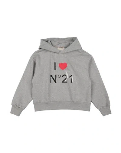 N°21 Babies' Toddler Girl Sweatshirt Grey Size 6 Cotton In Gray