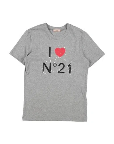 N°21 Babies' Toddler Girl T-shirt Grey Size 6 Cotton In Gray