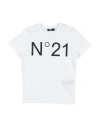 N°21 Babies' Toddler T-shirt White Size 4 Cotton In Neutral