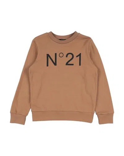 N°21 Tops & Tees - Sweatshirts In Camel - White