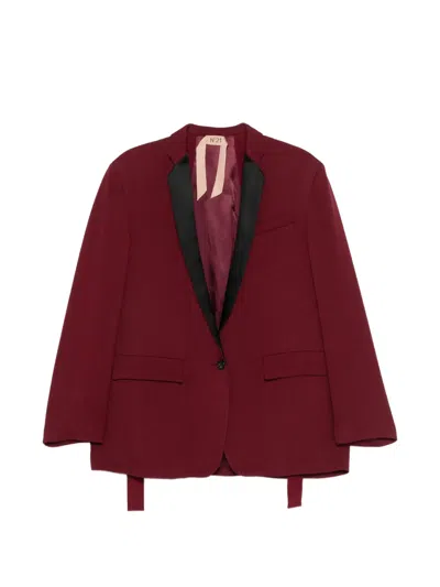 N°21 Tuxedo Jacket In Red