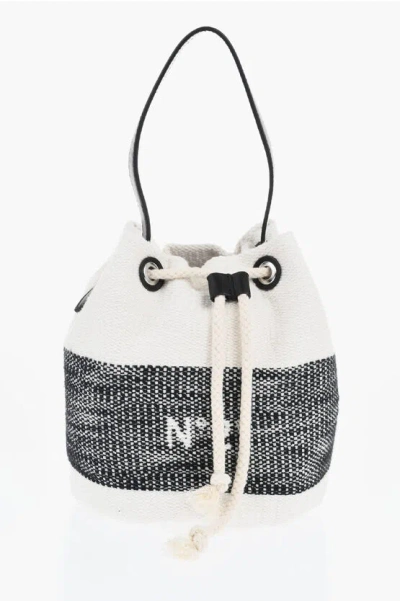 N°21 Two Tone Canvas Bucket Bag With Robe Drawstring
