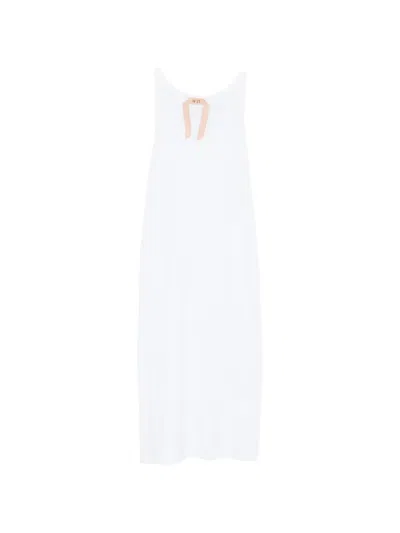 N°21 V-neck Jersey Dress In White
