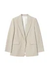 N°21 Vertical-stripe Blazer In Neutral