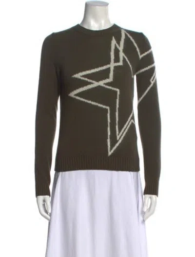 Pre-owned N°21 Virgin Wool Graphic Print Sweater In Green