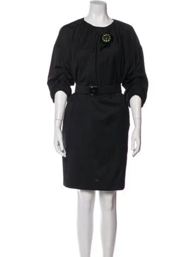 Pre-owned N°21 Virgin Wool Mini Dress In Gray