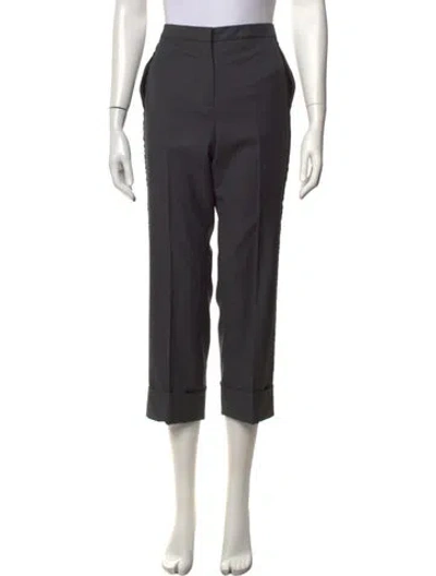 Pre-owned N°21 Virgin Wool Straight Leg Pants In Grey