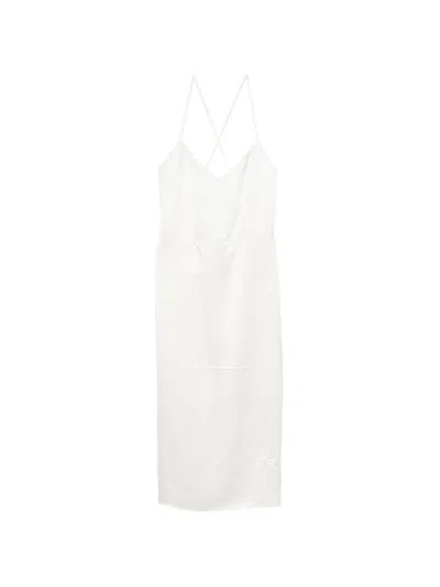 N°21 V-neck Midi Dress In White