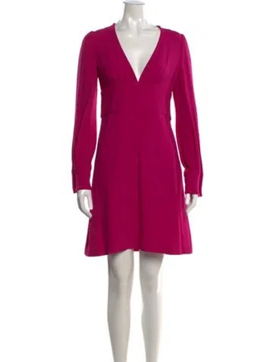 Pre-owned N°21 V-neck Mini Dress In Pink