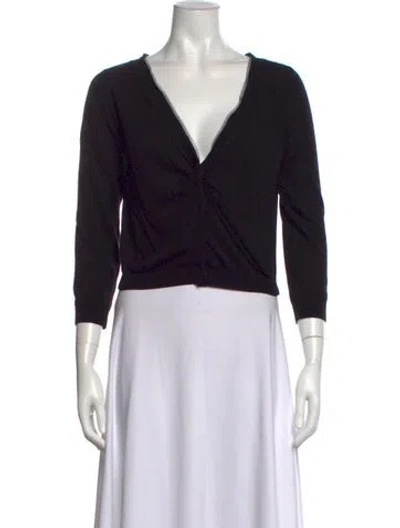 Pre-owned N°21 V-neck Sweater In Black