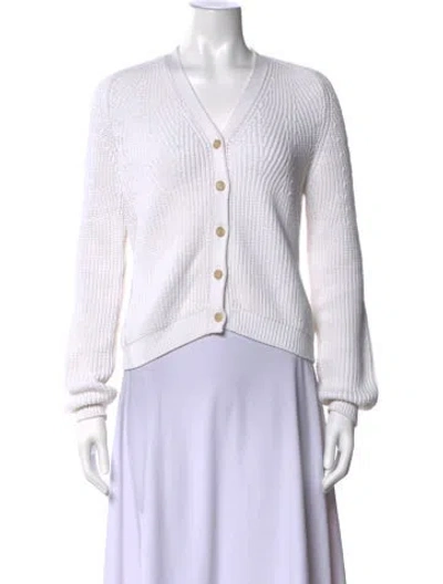 Pre-owned N°21 V-neck Sweater In White