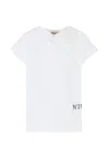 N°21 White T-shirt For Girl With Logo In White