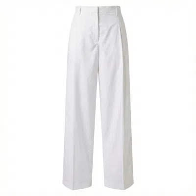 N°21 Wide-leg Pleated Pants In White