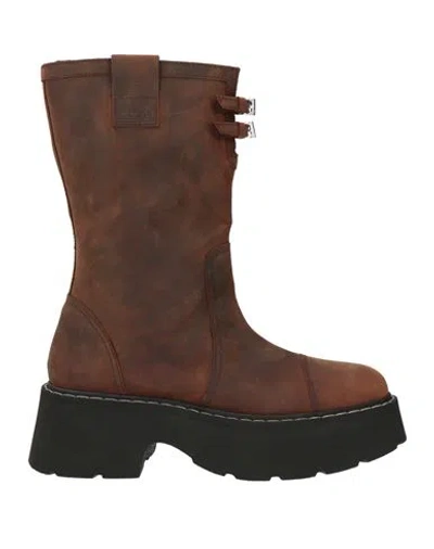 N°21 Woman Ankle Boots Brown Size 8 Leather In Multi