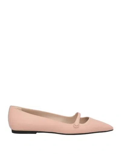 N°21 Woman Ballet Flats Antique Rose Size 8 Leather In Multi