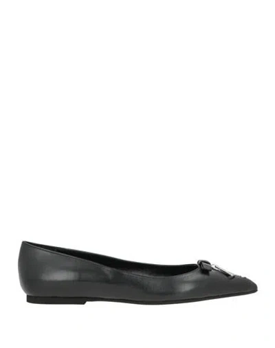 N°21 Woman Ballet Flats Black Size 8 Leather
