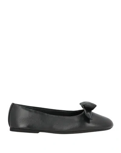 N°21 Woman Ballet Flats Black Size 8 Leather In Multi