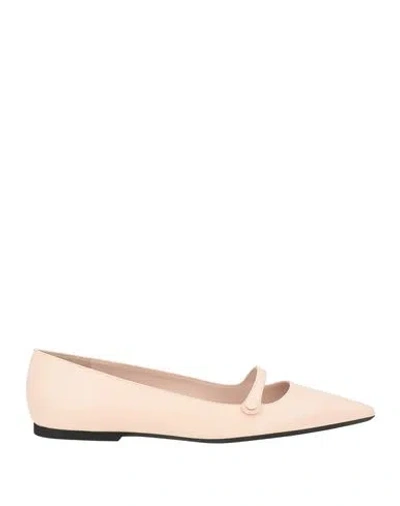 N°21 Woman Ballet Flats Blush Size 6 Leather In Pink