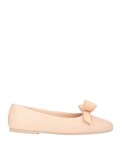 N°21 Woman Ballet Flats Blush Size 8 Leather In Pink