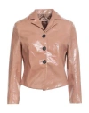 N°21 Woman Suit Jacket Camel Size 4 Lambskin In Beige