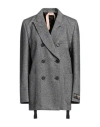 N°21 Woman Blazer Grey Size 8 Wool, Lyocell, Polyamide