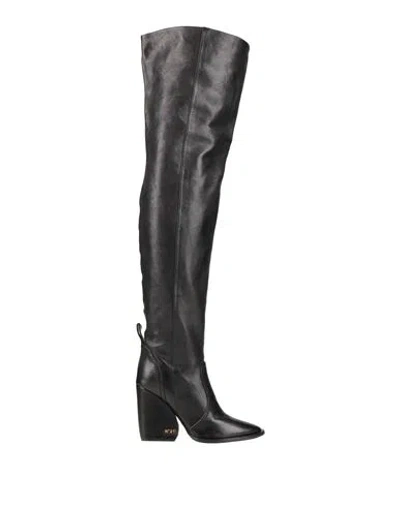 N°21 Woman Boot Black Size 8 Leather