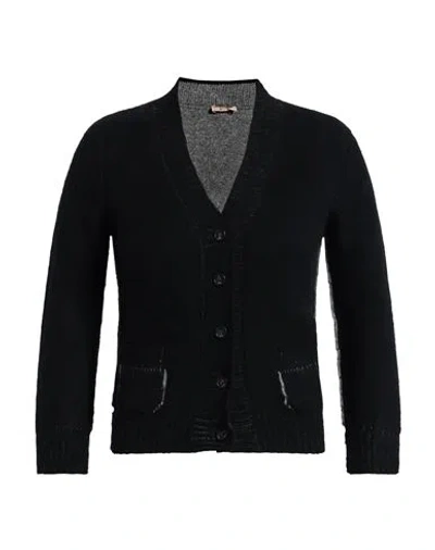 N°21 Woman Cardigan Black Size 12 Virgin Wool, Polyamide