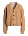N°21 Woman Cardigan Camel Size 6 Wool, Polyamide In Brown