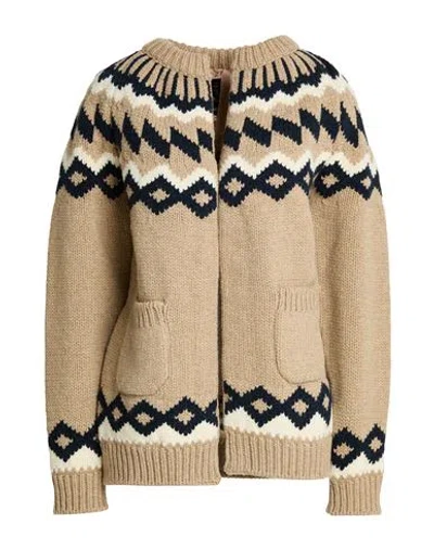 N°21 Woman Cardigan Camel Size S Virgin Wool In Beige