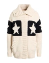 N°21 Woman Cardigan Ivory Size L Acrylic, Alpaca Wool, Polyamide, Wool In Neutral