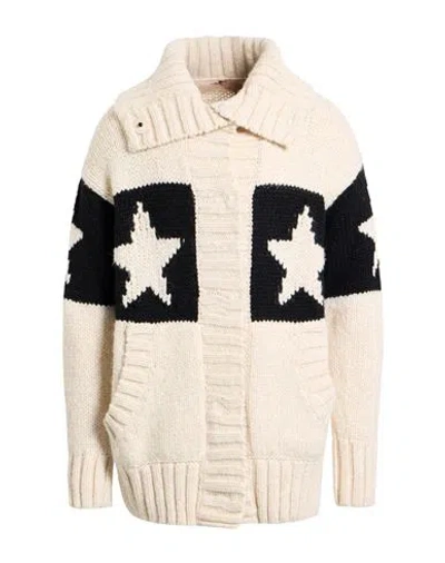 N°21 Woman Cardigan Ivory Size L Acrylic, Alpaca Wool, Polyamide, Wool In Neutral