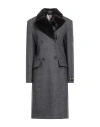 N°21 Woman Coat Grey Size 4 Wool, Polyamide, Elastane, Modal, Polyester In Gray