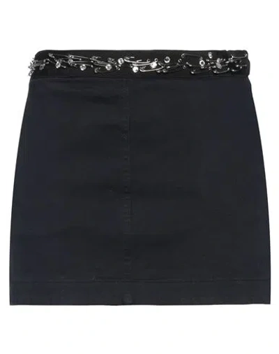 N°21 Woman Denim Skirt Midnight Blue Size 4 Cotton, Elastane