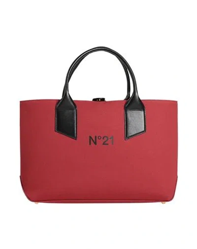 N°21 Woman Handbag Brick Size - Textile Fibers, Leather In Red