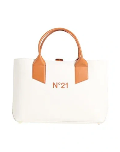 N°21 Woman Handbag Ivory Size - Textile Fibers, Leather In White