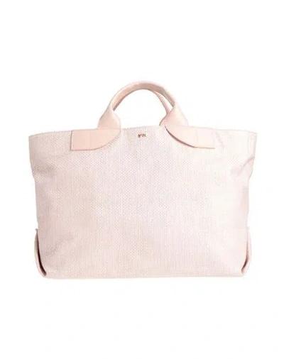 N°21 Woman Handbag Light Pink Size - Calfskin, Natural Raffia