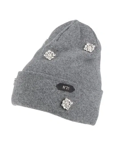 N°21 Woman Hat Grey Size Onesize Virgin Wool