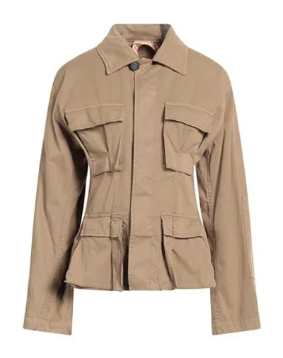 N°21 Woman Jacket Camel Size 8 Cotton, Elastane