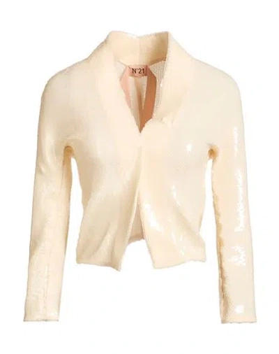 N°21 Woman Jacket Cream Size M Polyester, Elastane In Multi