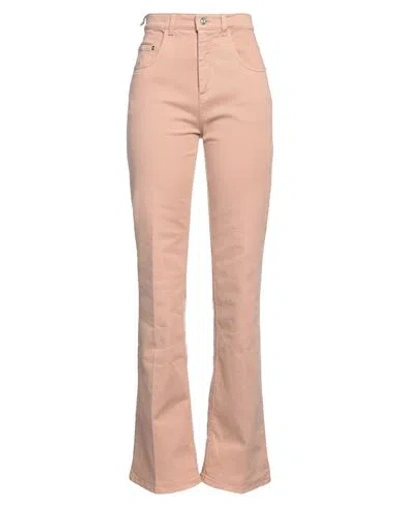 N°21 Woman Jeans Antique Rose Size 27 Cotton, Elastane In Pink