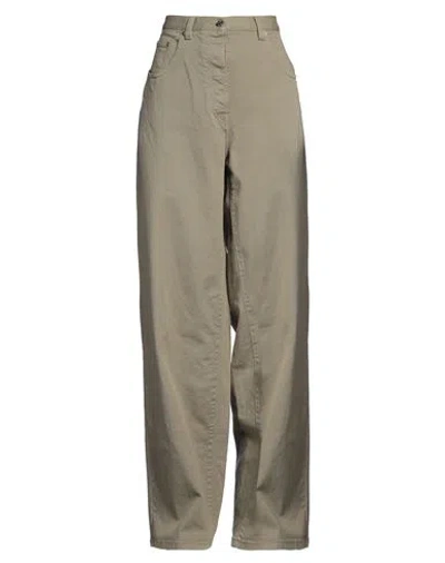 N°21 Woman Jeans Military Green Size 27 Cotton, Elastane