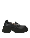 N°21 Woman Loafers Black Size 9 Leather