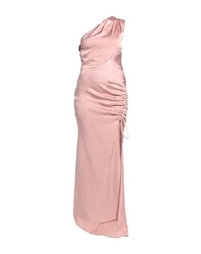 N°21 Woman Maxi Dress Antique Rose Size 8 Cupro In Yellow